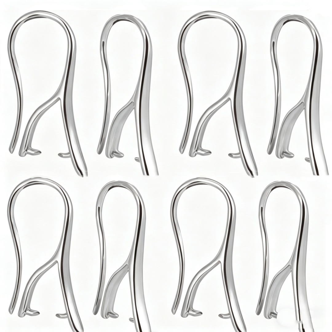 Jewelry Making Earrings - 10/30Pcs White with Pinch Bails Golden
