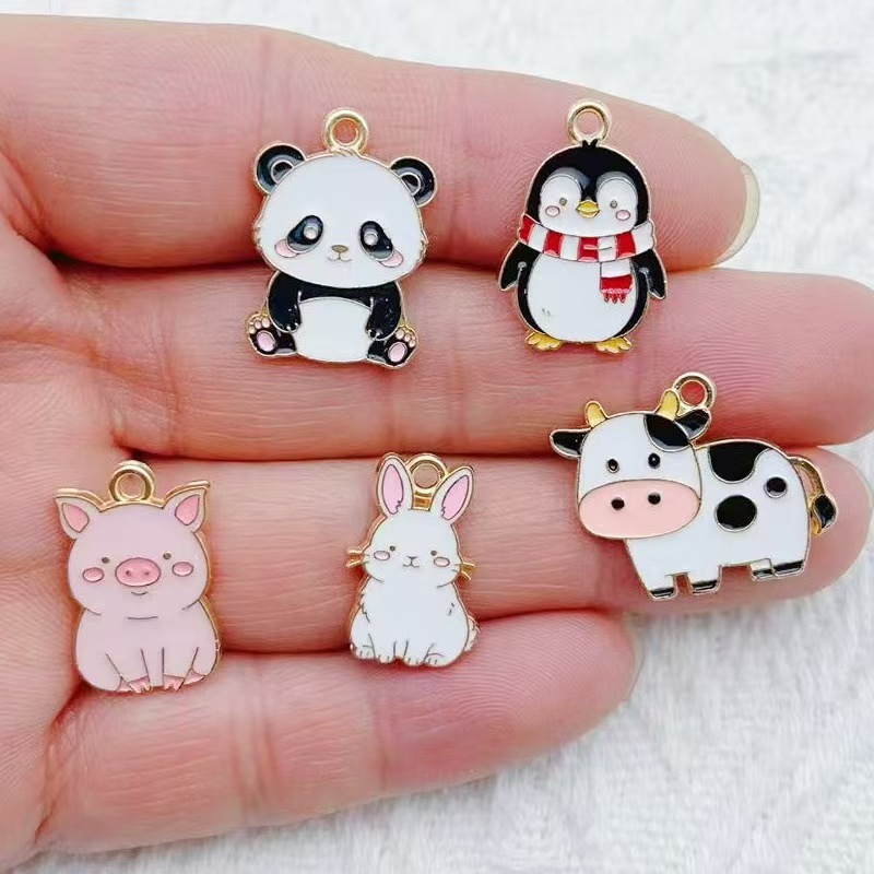 Jewelry Making Pendants - 10pcs Cartoon Penguin Panda DIY Korean