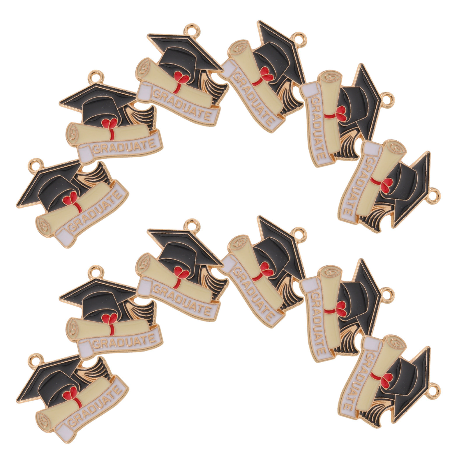 Jewelry Making Diploma - 30Pcs Graduation Cap Pendant Charms Metal