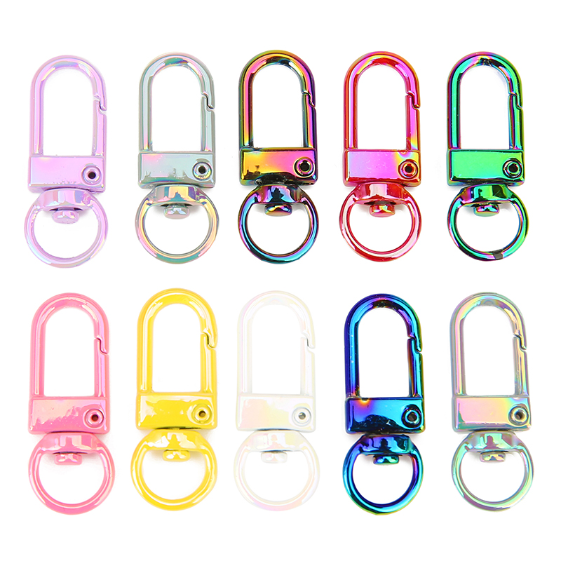 Jewelry Making Kit For Beginners - 10pcs Metal Alloy Colorful Keychains Rotating