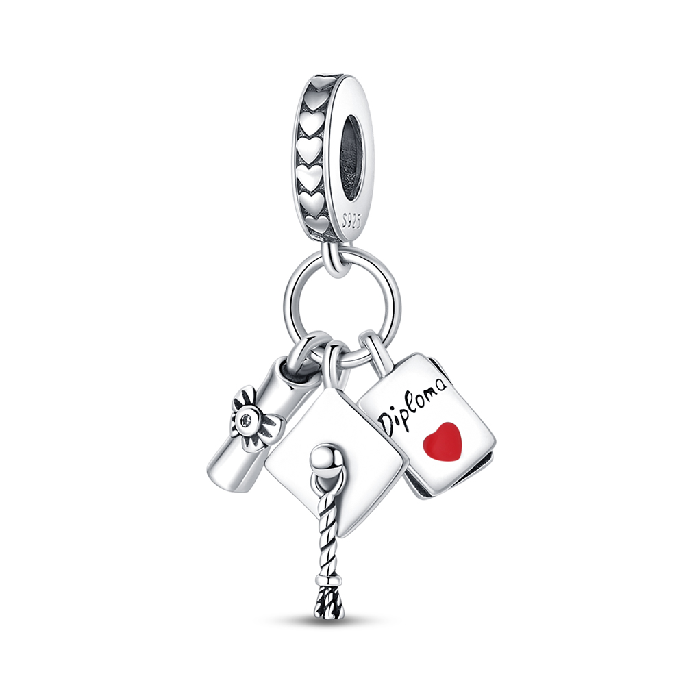 Jewelry Making Diploma - Charms Graduation Cap Diploma Tag Beads