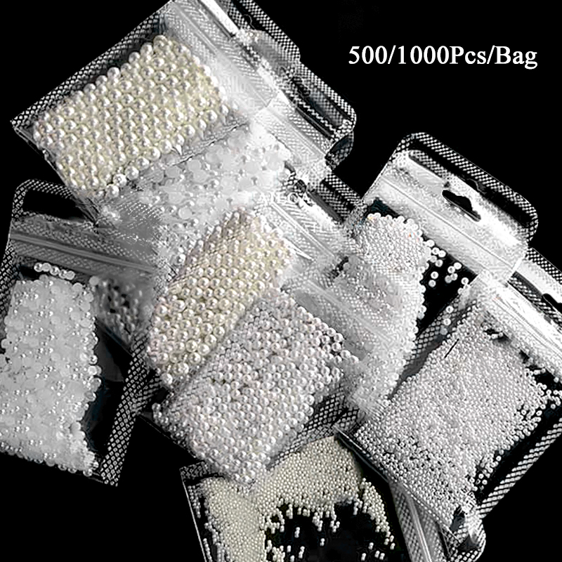 Crystal Bead Mix - 1 Bag Shimmering Crystal Nail Arts
