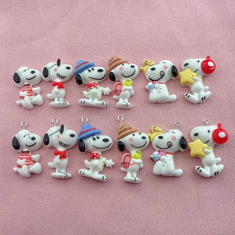 Jewelry Making Earrings - 10pcs resin cute little dog pendant,