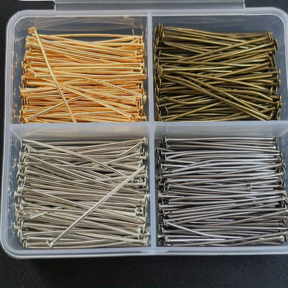 Jewelry Making Box - 400pcs Mixed Iron Head Pins 30mm