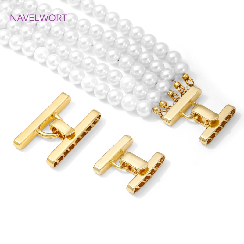 Jewelry Making Beads - Multi Strands Necklace Clasp 18K Gold