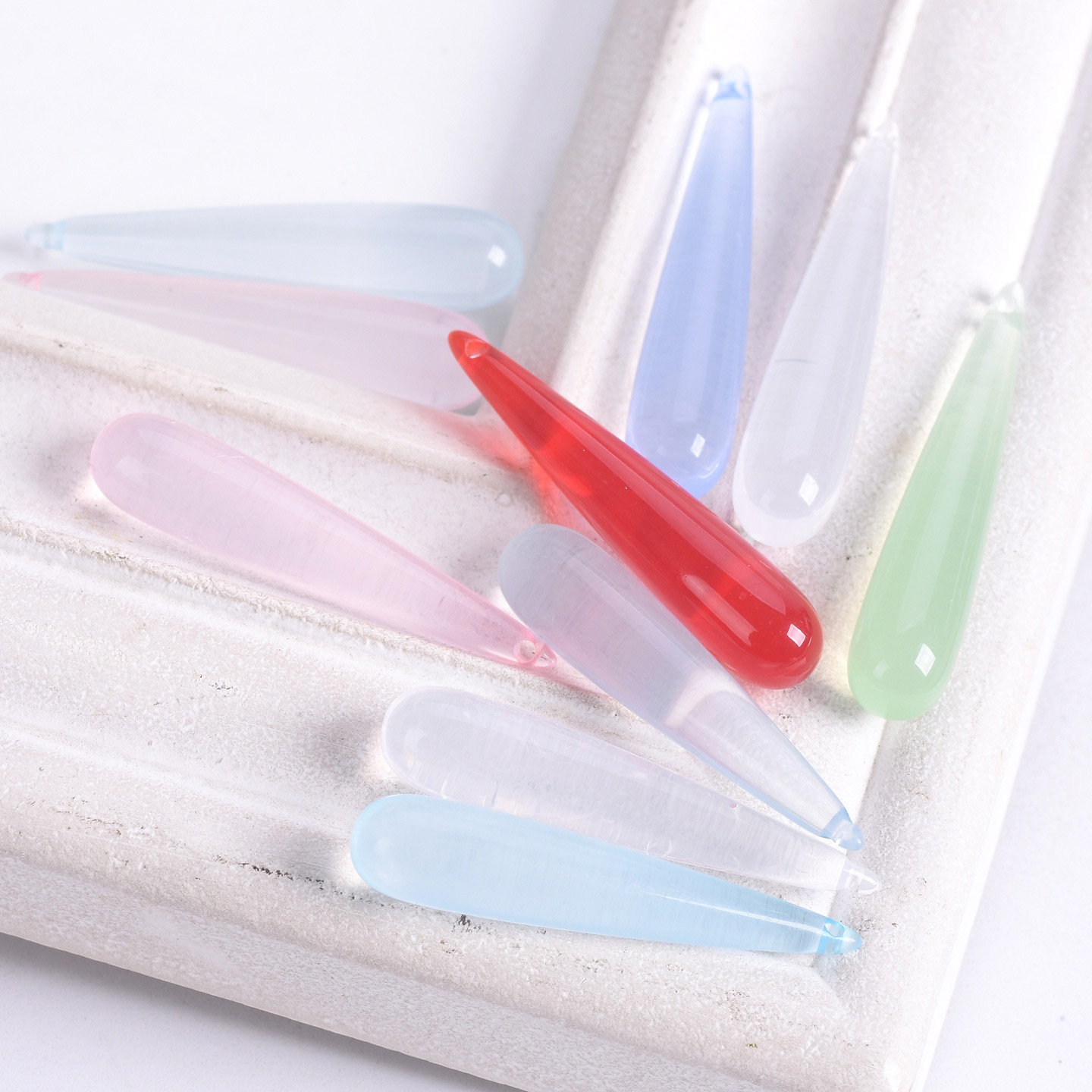Jewelry Making Drill - 10pcs Long Teardrop Shape 35x7mm Resin