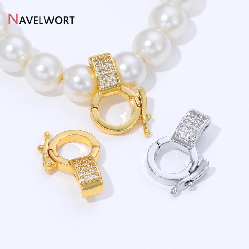 Jewelry Making Pendants - 18K Gold Plated Brass Inlaid Zircon