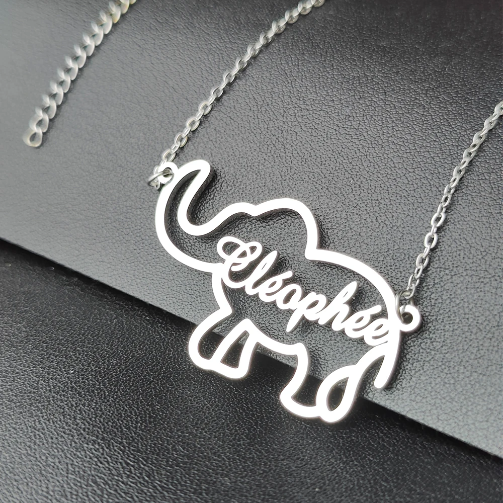 Jewelry Making For Kids - Custom Baby Elephant Name Necklace Women