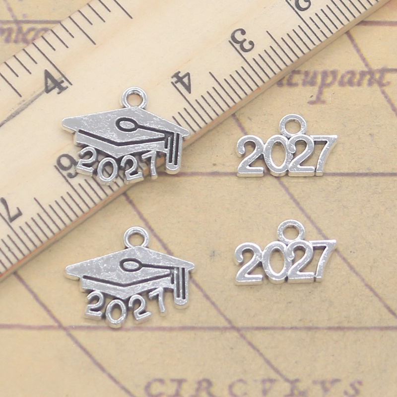 Jewelry Making Diploma - 30pcs Charms 2027 Graduation Cap 2028