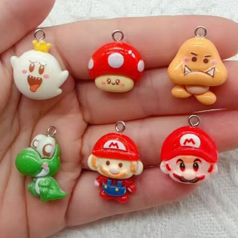 Jewelry Making Earrings - 10pcs resin cartoon pendant, DIY jewelry
