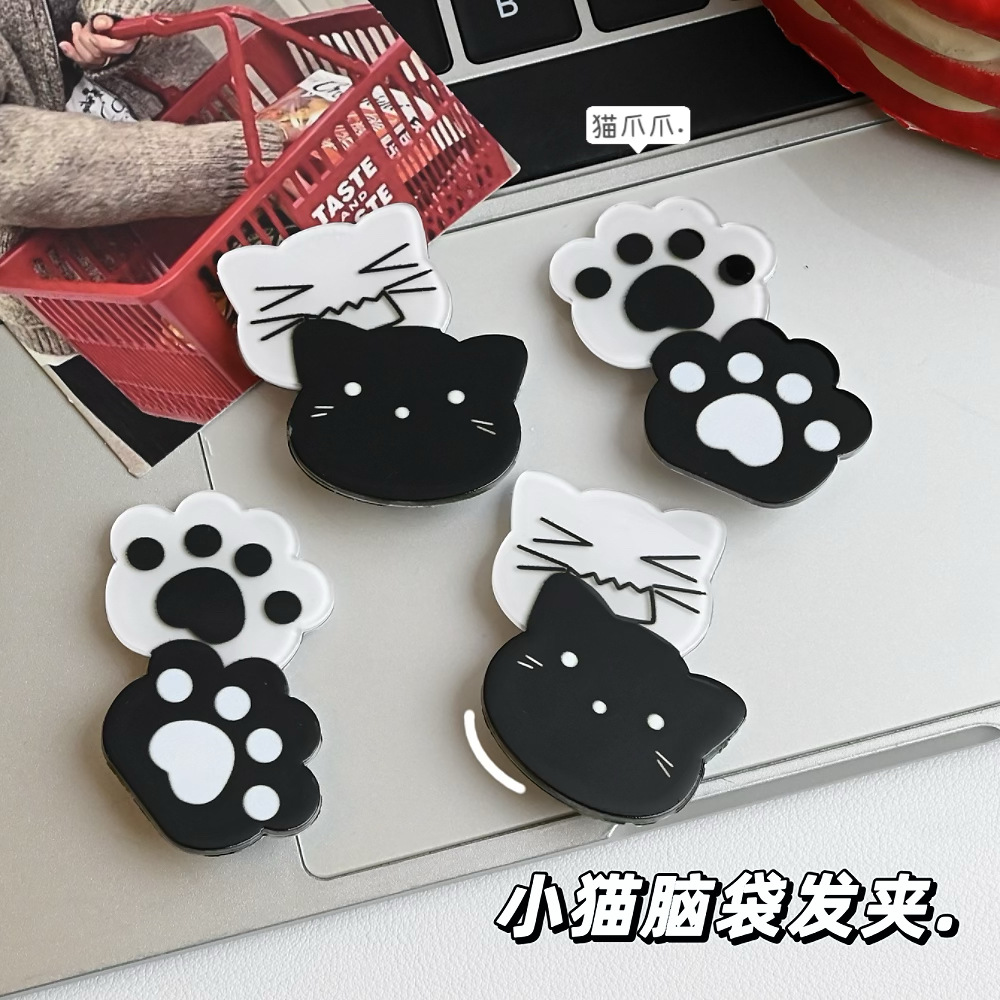 Jewelry Making For Kids - Kawaii Y2K Cat Hair Pins Black