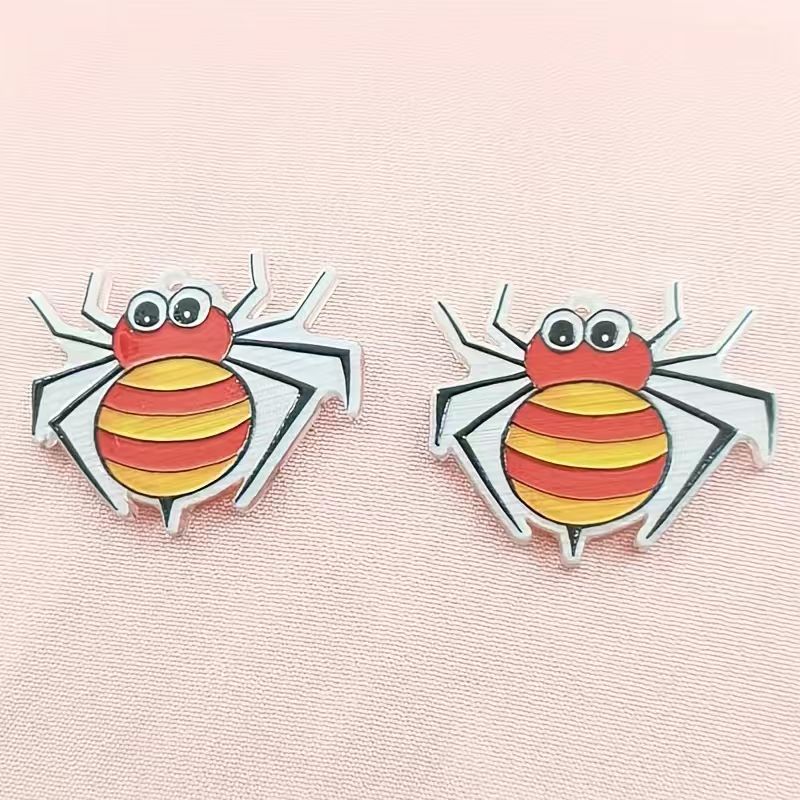 10pcs acrylic Halloween spider - Jewelry Making Earrings recension och pris