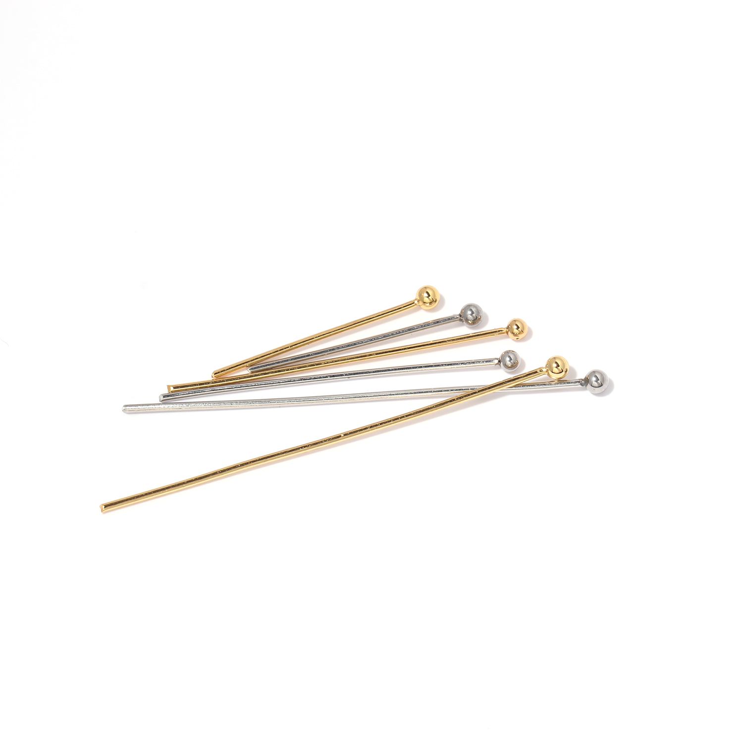 50pc Stainless Steel Metal Cha - Eyepin Ball End recension och pris