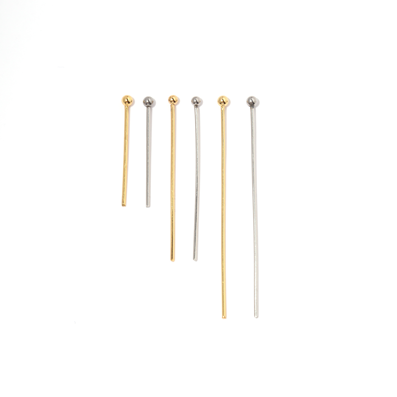 50pc Stainless Steel Metal Cha - Eyepin Ball End recension och pris