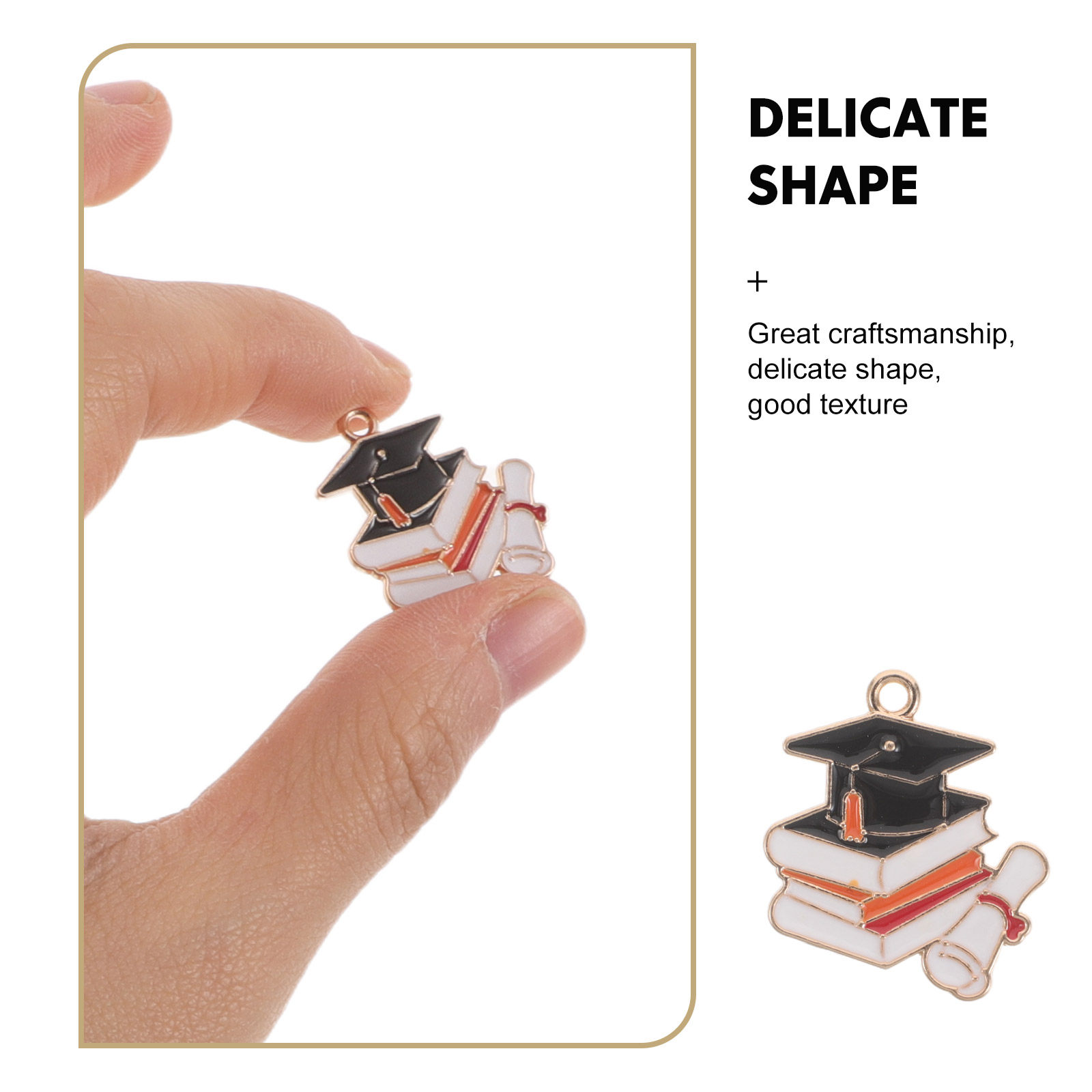 50Pcs Graduation Cap Pendants  - Jewelry Making Diploma recension och pris