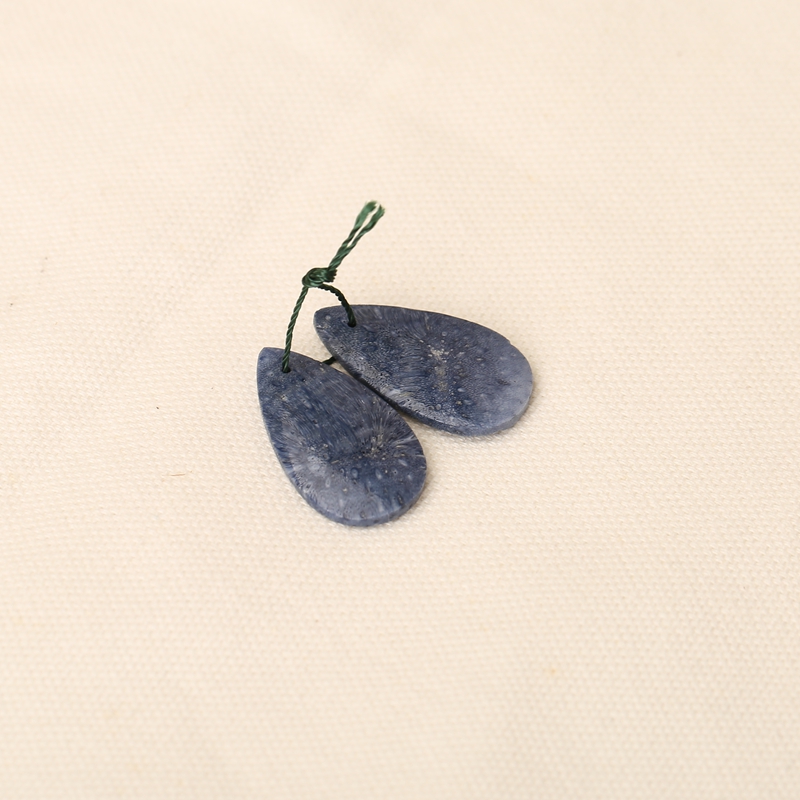 Natural Blue Coral Earring Bea - Jewelry Making Drill recension och pris
