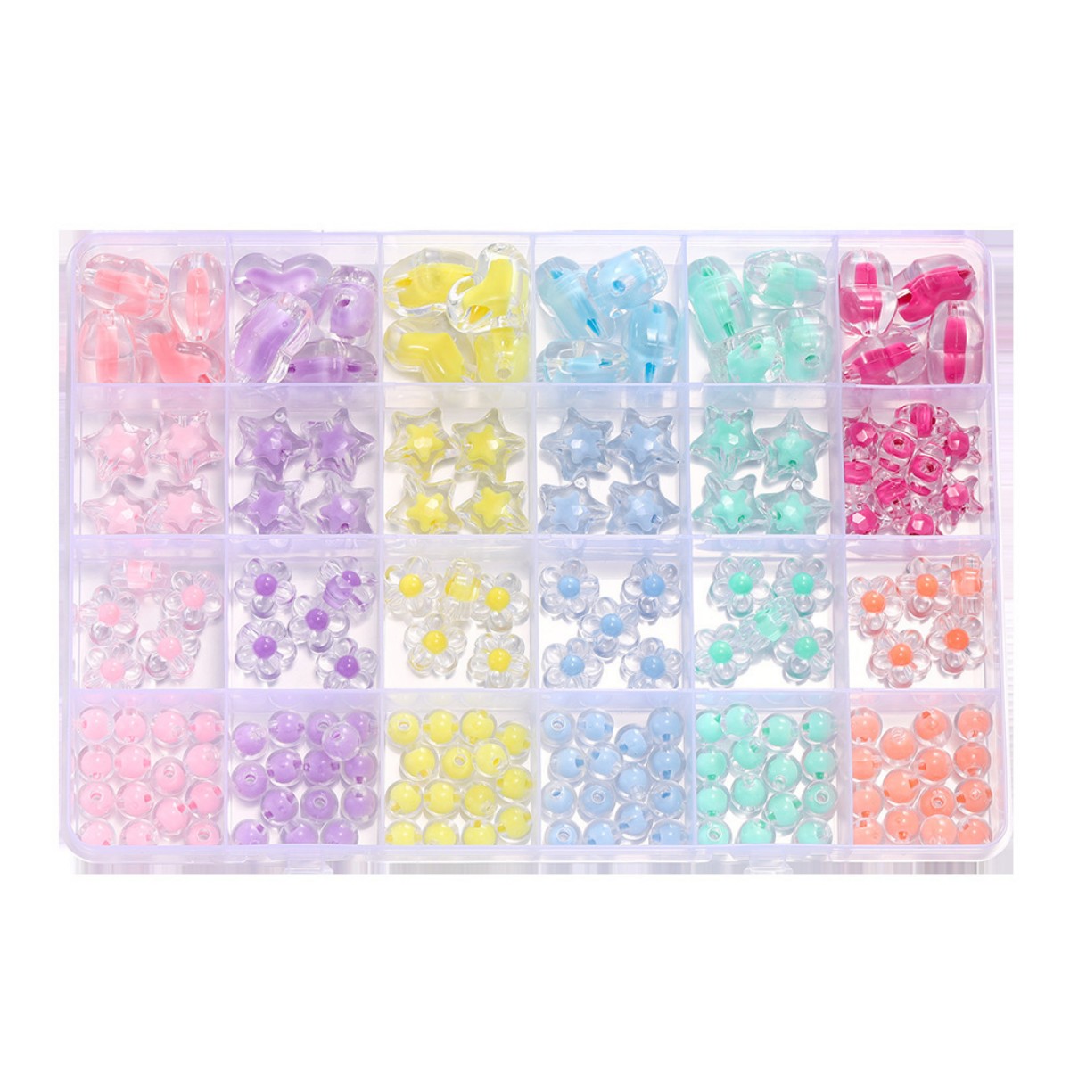 174pcs/Box Heart Acrylic Beads - Jewelry Making For Birthday Party recension och pris