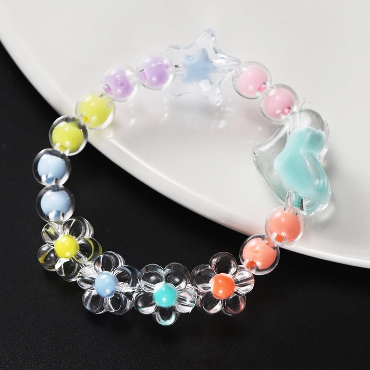 174pcs/Box Heart Acrylic Beads - Jewelry Making For Birthday Party recension och pris