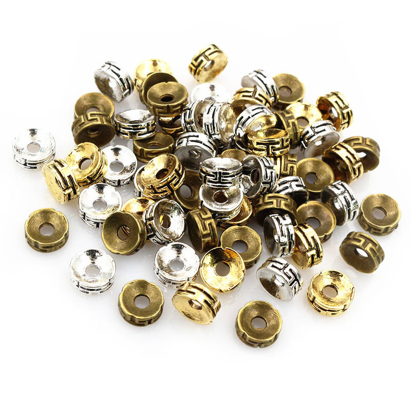 50pcs 7.5x3mm Spacer Beads Bro - Eyepin Ball End recension och pris