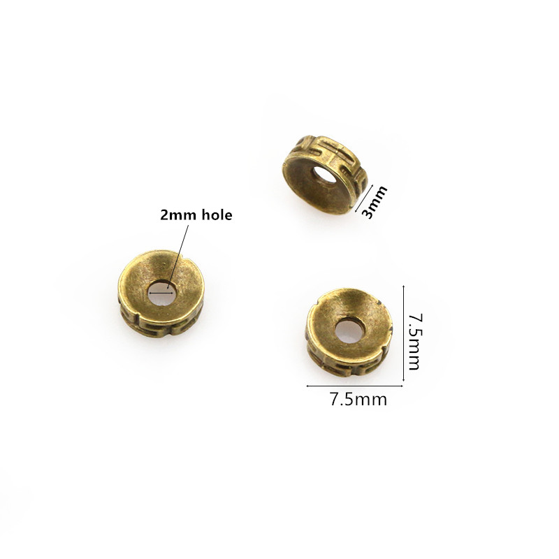 50pcs 7.5x3mm Spacer Beads Bro - Eyepin Ball End recension och pris