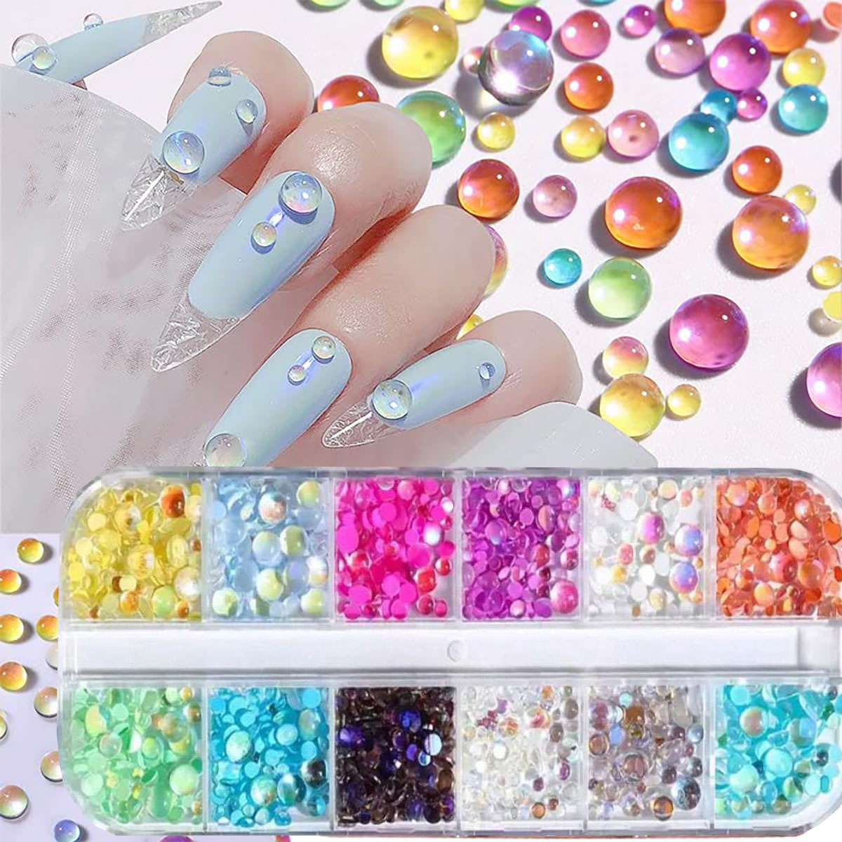 1Box Candy Color Mixed Size Me - Crystal Bead Mix recension och pris