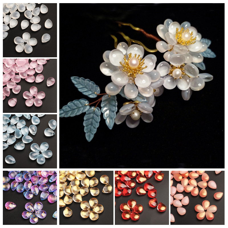 10pcs Flat Teardrop Shape 10x1 - Crystal Bead Mix recension och pris