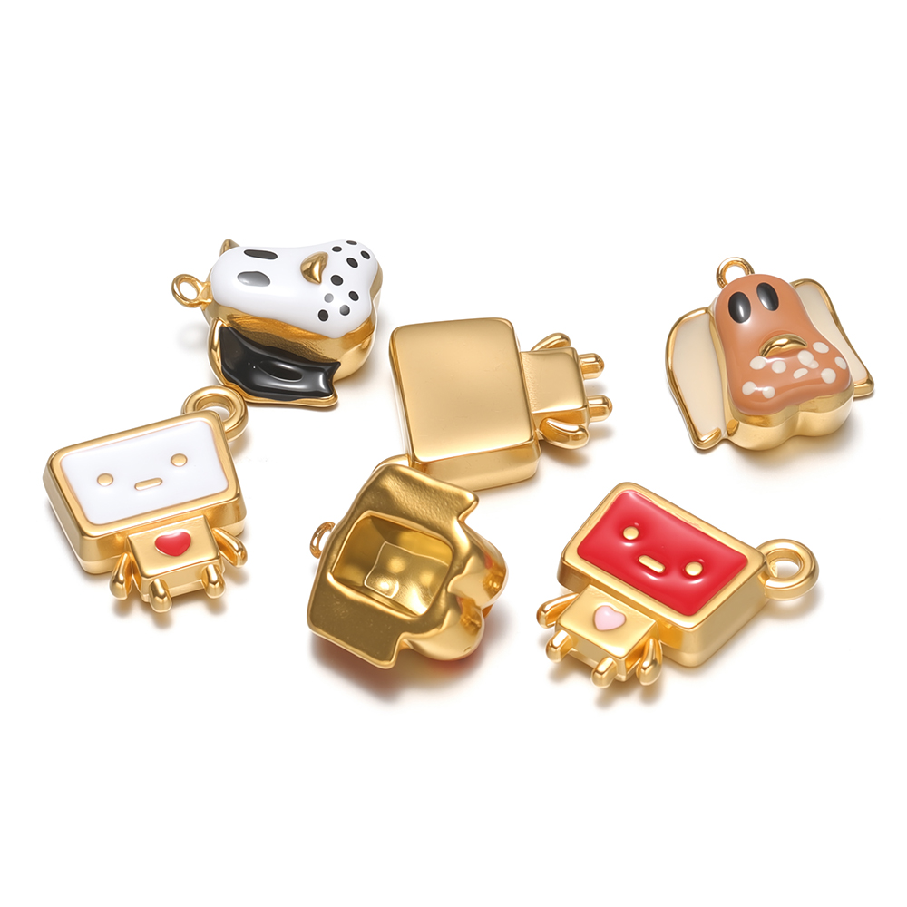 4pcs Stainless Steel Enamel Ca - Jewelry Making For Kids recension och pris