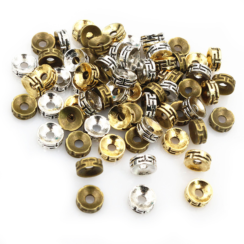 50pcs 7.5x3mm Spacer Beads Bro - Eyepin Ball End recension och pris