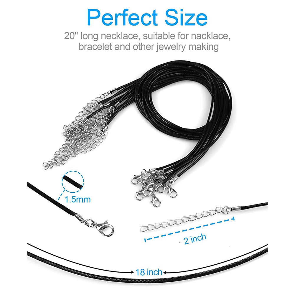 ABQR 24PCS Cord Necklace, 20 i - Jewelry Making Pendants recension och pris
