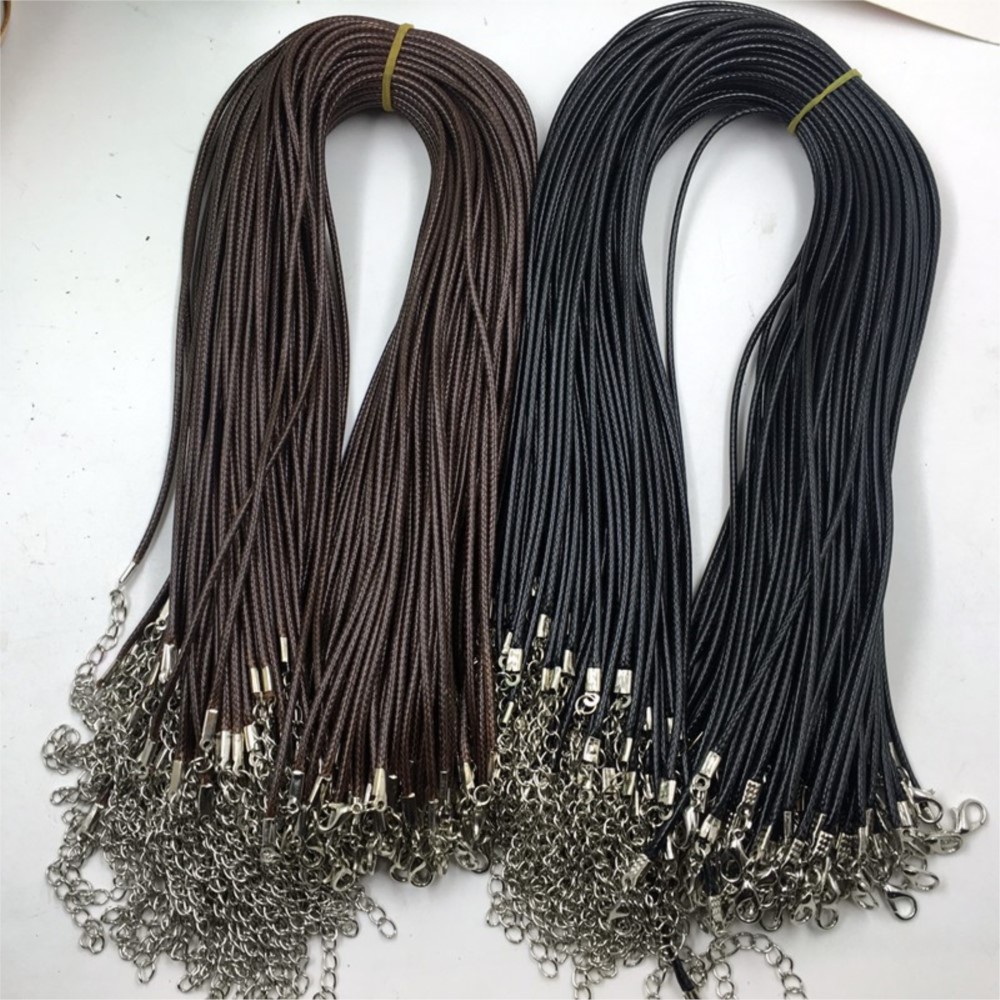 20pcs 45cm Brown Waxed Necklac - Jewelry Making Wax recension och pris