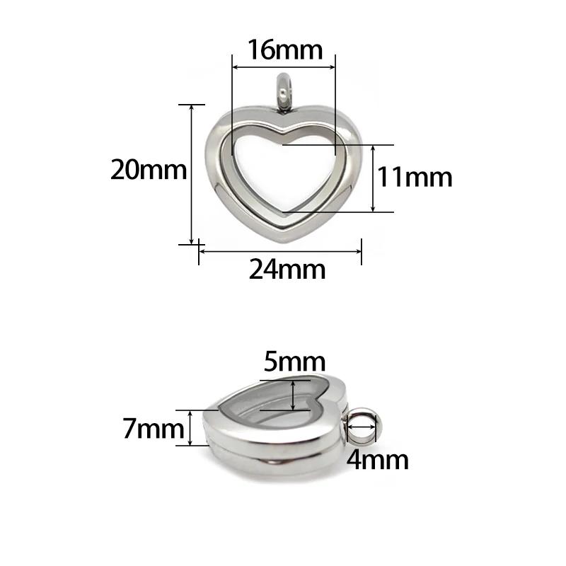 24mm 30mm heart Floating Locke - Jewelry Making For Birthday Party recension och pris