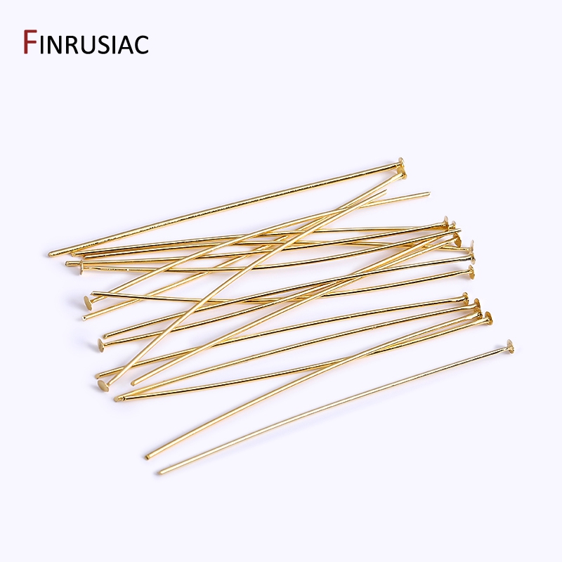 50PCS/lot 18k Gold Plated Bras - Eyepin Ball End recension och pris