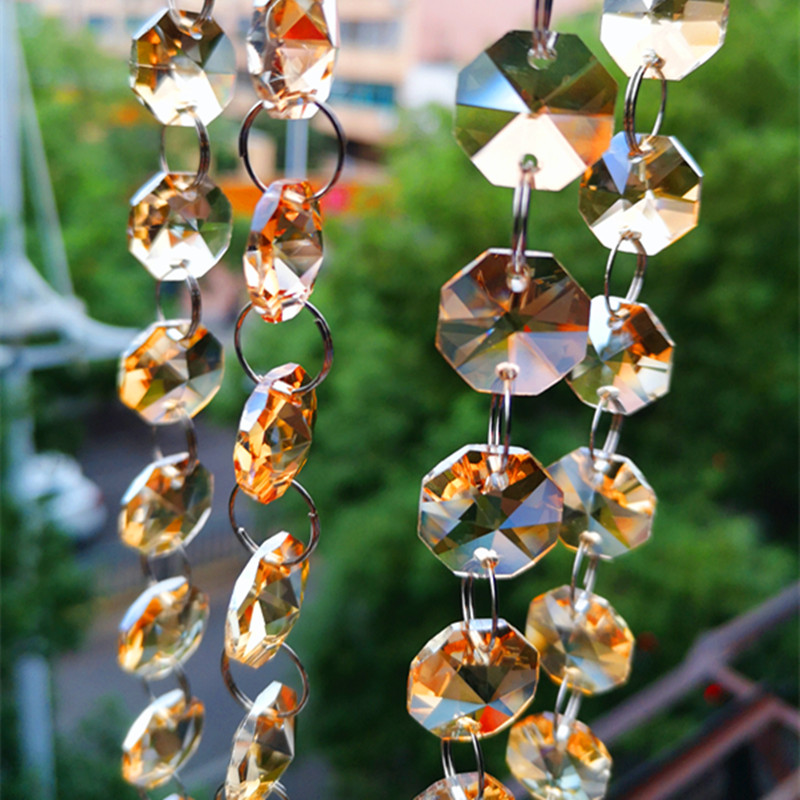 Top Quality 5m/lot Champagne C - Crystal Bead Mix recension och pris