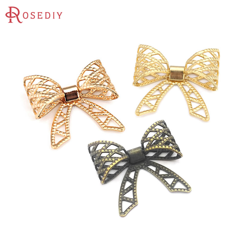 18K Gold Color Brass Grid Bow  - Jewelry Making Store recension och pris