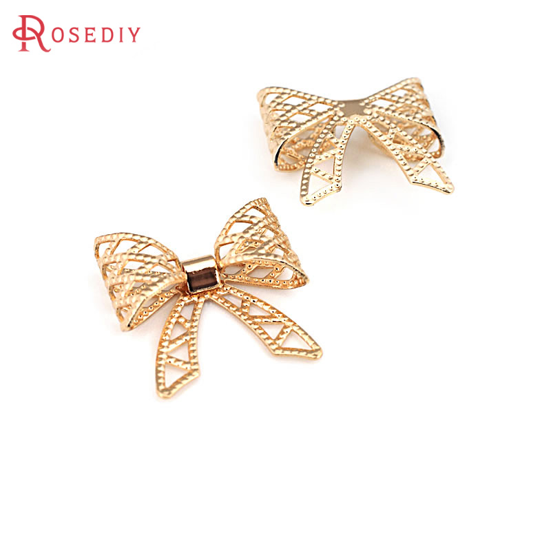 18K Gold Color Brass Grid Bow  - Jewelry Making Store recension och pris