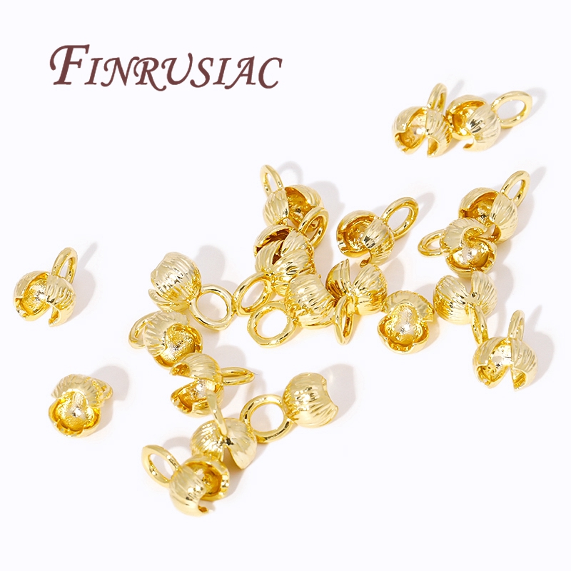 18K Gold Plated Cord Ends Clam - Eyepin Ball End recension och pris