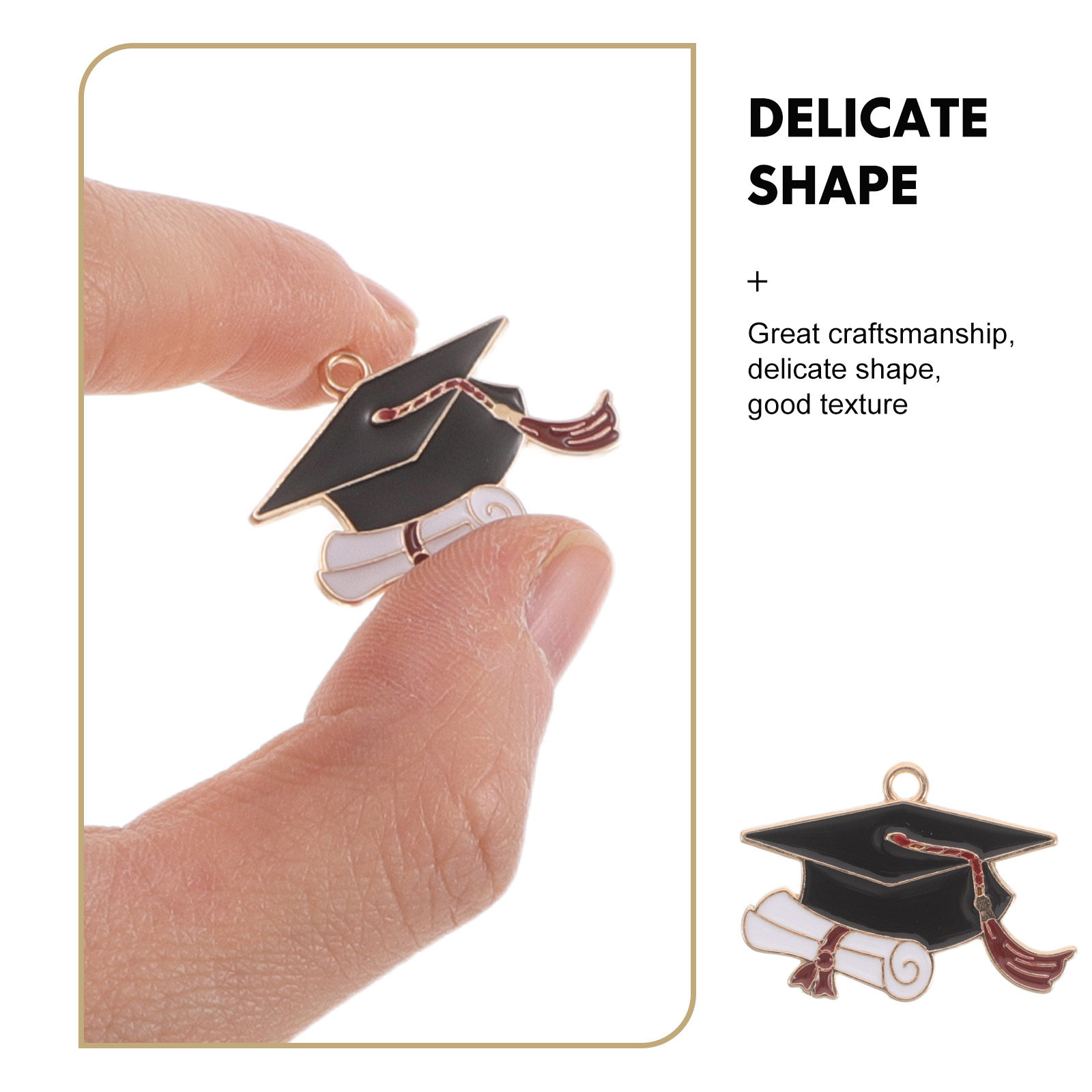50Pcs Alloy Graduation Cap Cha - Jewelry Making Diploma recension och pris