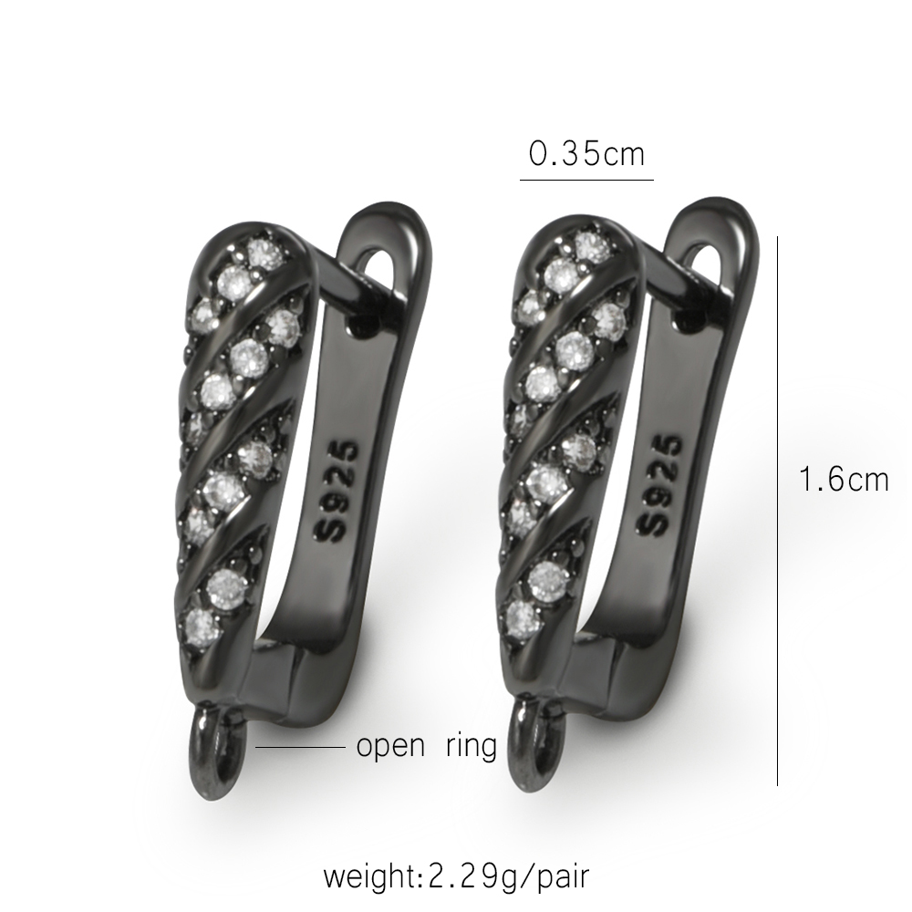 YANASI 1 Pair Gun Black  Brass - Jewelry Making Earrings recension och pris