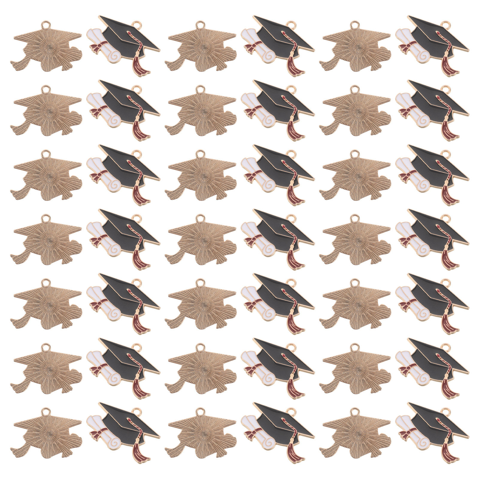 50Pcs Graduation Cap Ornaments - Jewelry Making Diploma recension och pris