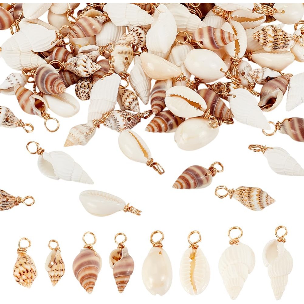 100pcs 4 Styles Natural Shell  - Jewelry Making Kit For Beginners recension och pris