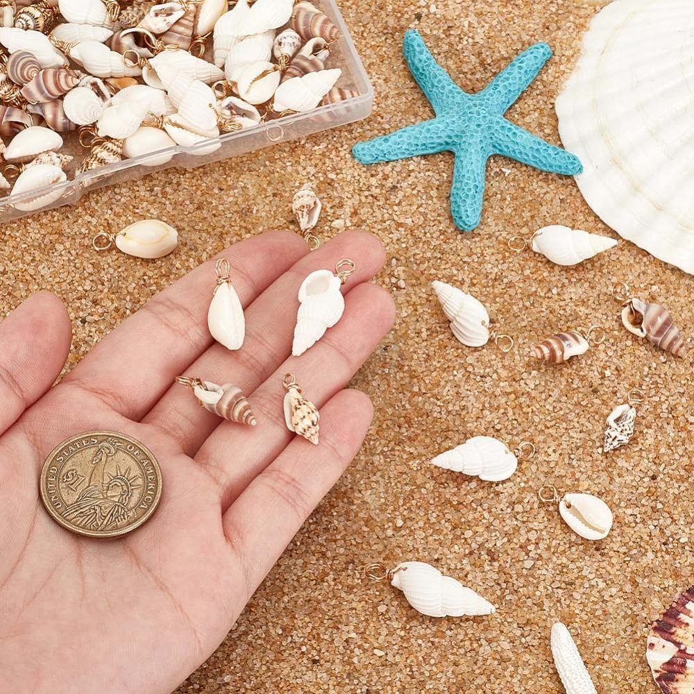 100pcs 4 Styles Natural Shell  - Jewelry Making Kit For Beginners recension och pris