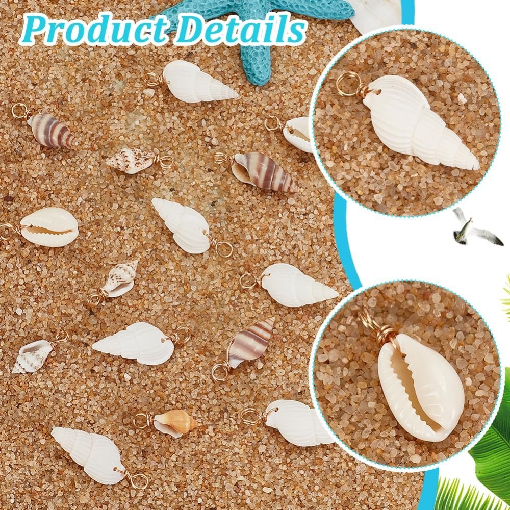 100pcs 4 Styles Natural Shell  - Jewelry Making Kit For Beginners recension och pris