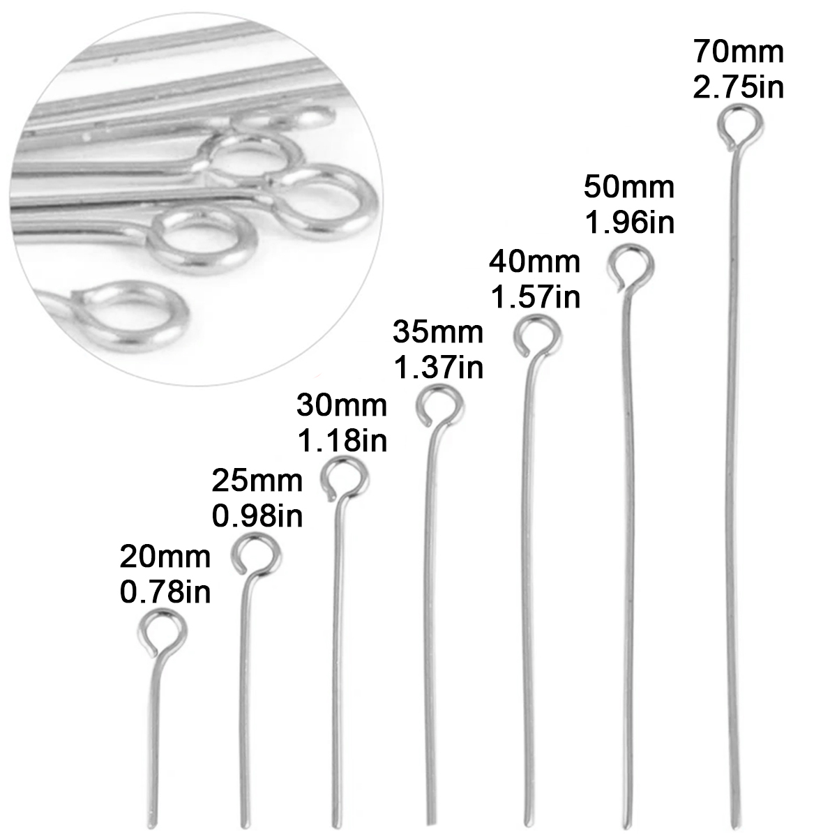100Pcs/Lot Stainless Steel Eye - Jewelry Making Drill recension och pris