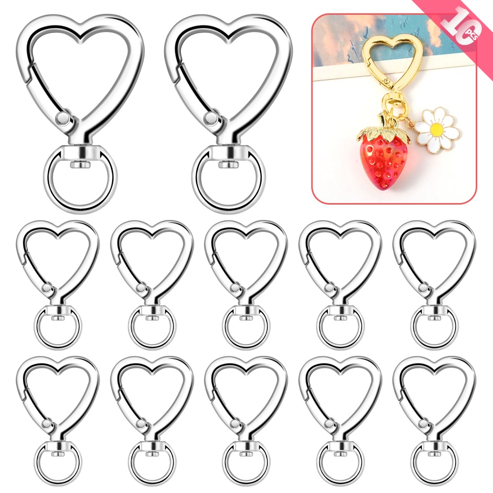 10pcs Metal Heart Lobster Claw - Jewelry Making Kit For Beginners recension och pris