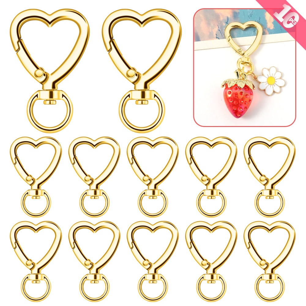 10pcs Metal Heart Lobster Claw - Jewelry Making Kit For Beginners recension och pris