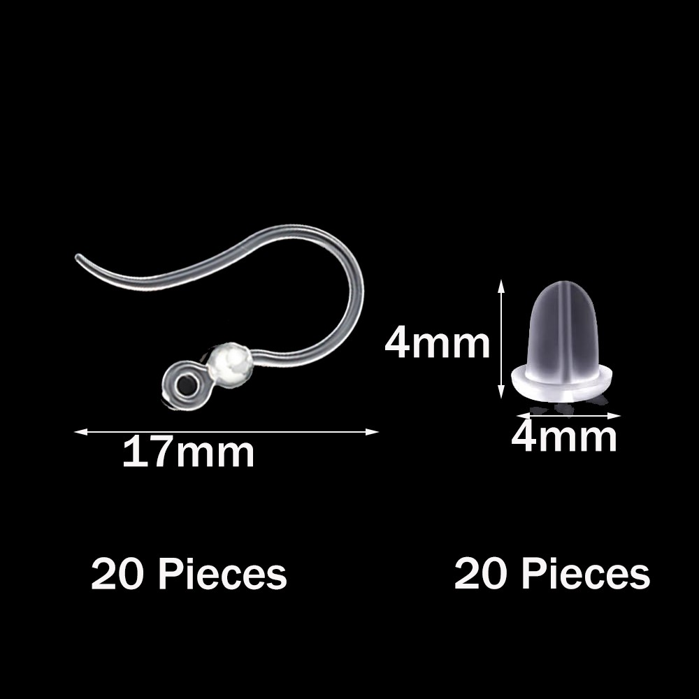 40pcs Clear Plastic Earring Ho - Jewelry Making Earrings recension och pris