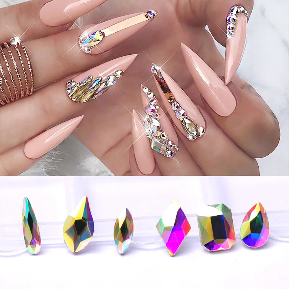 6 Grids Crystal AB Mixed Shape - Crystal Bead Mix recension och pris