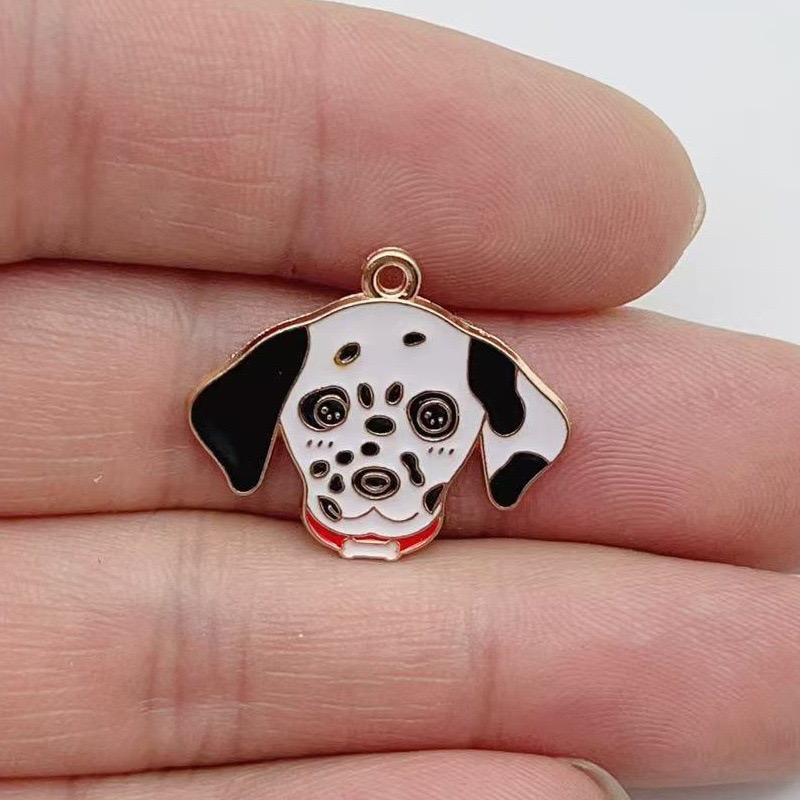 12pcs cartoon pet spotted dog  - Jewelry Making Earrings recension och pris