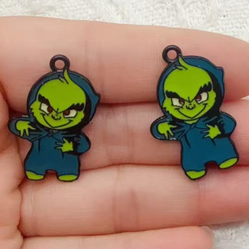 10pcs alloy drip oil cartoon C - Jewelry Making Earrings recension och pris