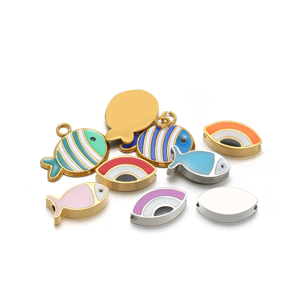 5Pcs Stainless Steel Colorful  - Jewelry Making For Kids recension och pris